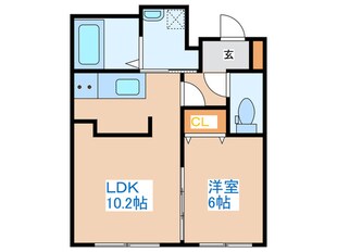 8　3W2（b）HACHI　SANWESTNYの物件間取画像